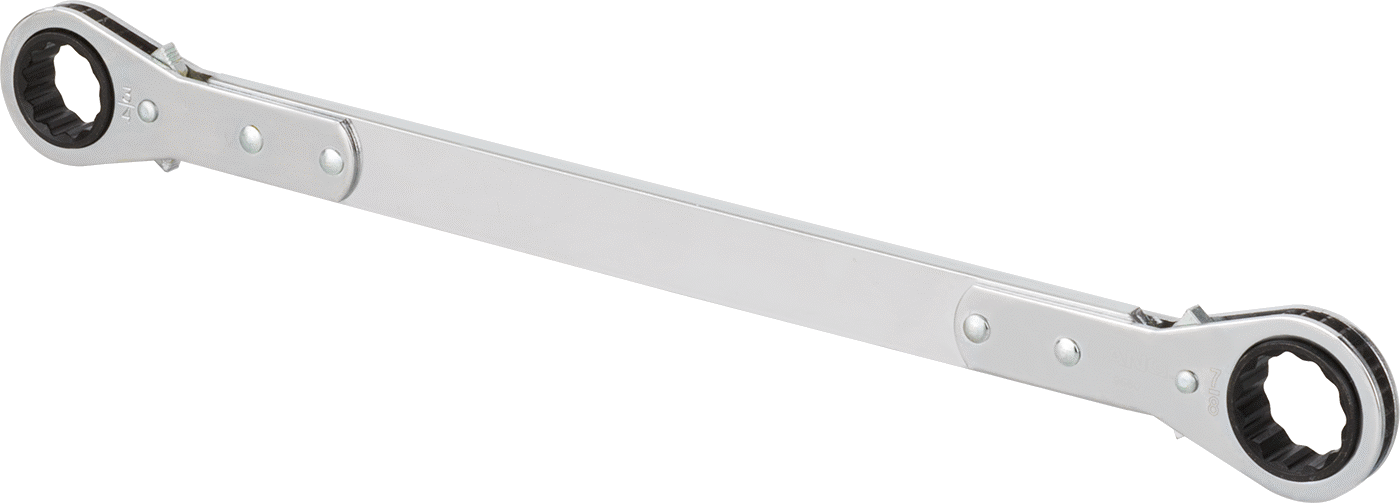 Cırcırlı Kutu Anahtarı, Uzatılmış Menzil, 3/4“ x 7/8” Boyut, 14" Toplam Uzunluk