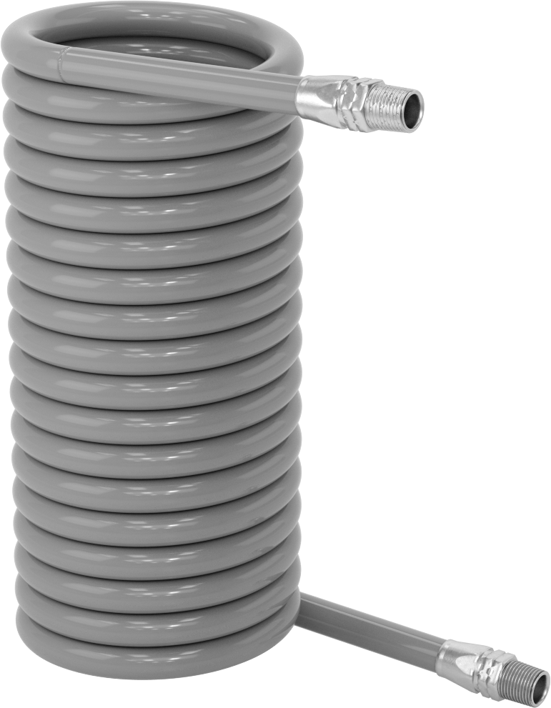 Düşük Sıcaklık için Esnek Geri Çekilebilir Hava Hortumu, 3/8 x 3/8 Pirinç NPT Erkek, 3/8" ID, 9/16" OD, 20 Fit Uzunluk