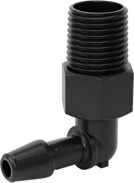 Hava ve Su için Sıkı Sızdırmaz Dikenli Boru Bağlantı Parçası, 3/16" Boru İç Çapı x 1/8 NPT Erkek için Naylon Dirsek