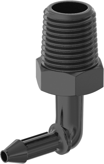 Hava ve Su için Sıkı Sızdırmaz Dikenli Boru Bağlantı Parçası, 1/8" Boru İç Çapı x 1/8 NPT Erkek için Naylon Dirsek