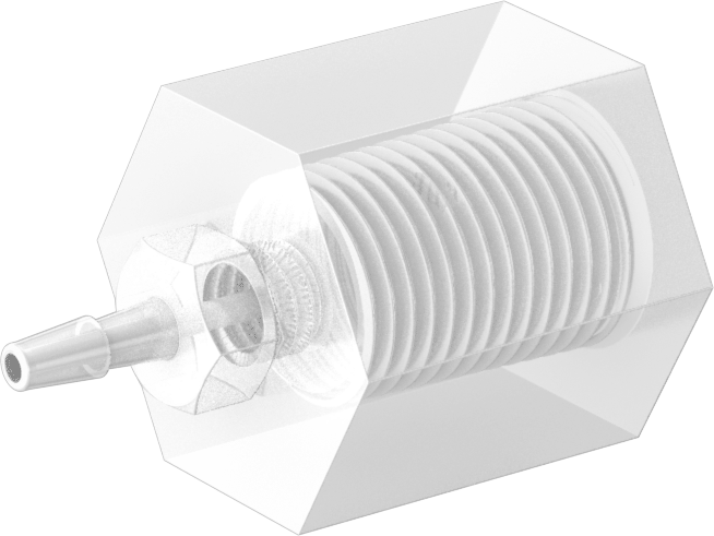 Hava ve Su için Sıkı Sızdırmaz Dikenli Boru Bağlantı Parçası, 1/16" İç Çaplı Boru x 1/8 NPT Dişi için Naylon Adaptör