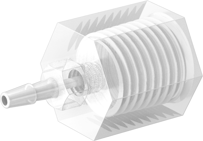 Hava ve Su için Sıkı Sızdırmaz Dikenli Boru Bağlantı Parçası, 3/32" Boru İç Çapı x 1/4 NPT Dişi için Naylon Adaptör