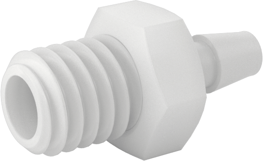 Hava ve Su için Sıkı Sızdırmaz Dikenli Boru Bağlantı Parçası, 3/32" İç Çaplı Boru için Naylon Adaptör, M6 x 1 mm Erkek