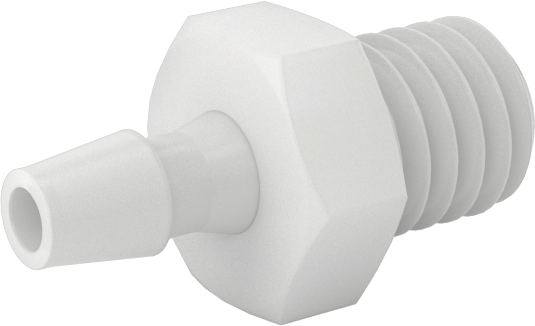 Hava ve Su için Sıkı Sızdırmaz Dikenli Boru Bağlantı Parçası, 3/32" İç Çaplı Boru için Naylon Adaptör, M6 x 1 mm Erkek