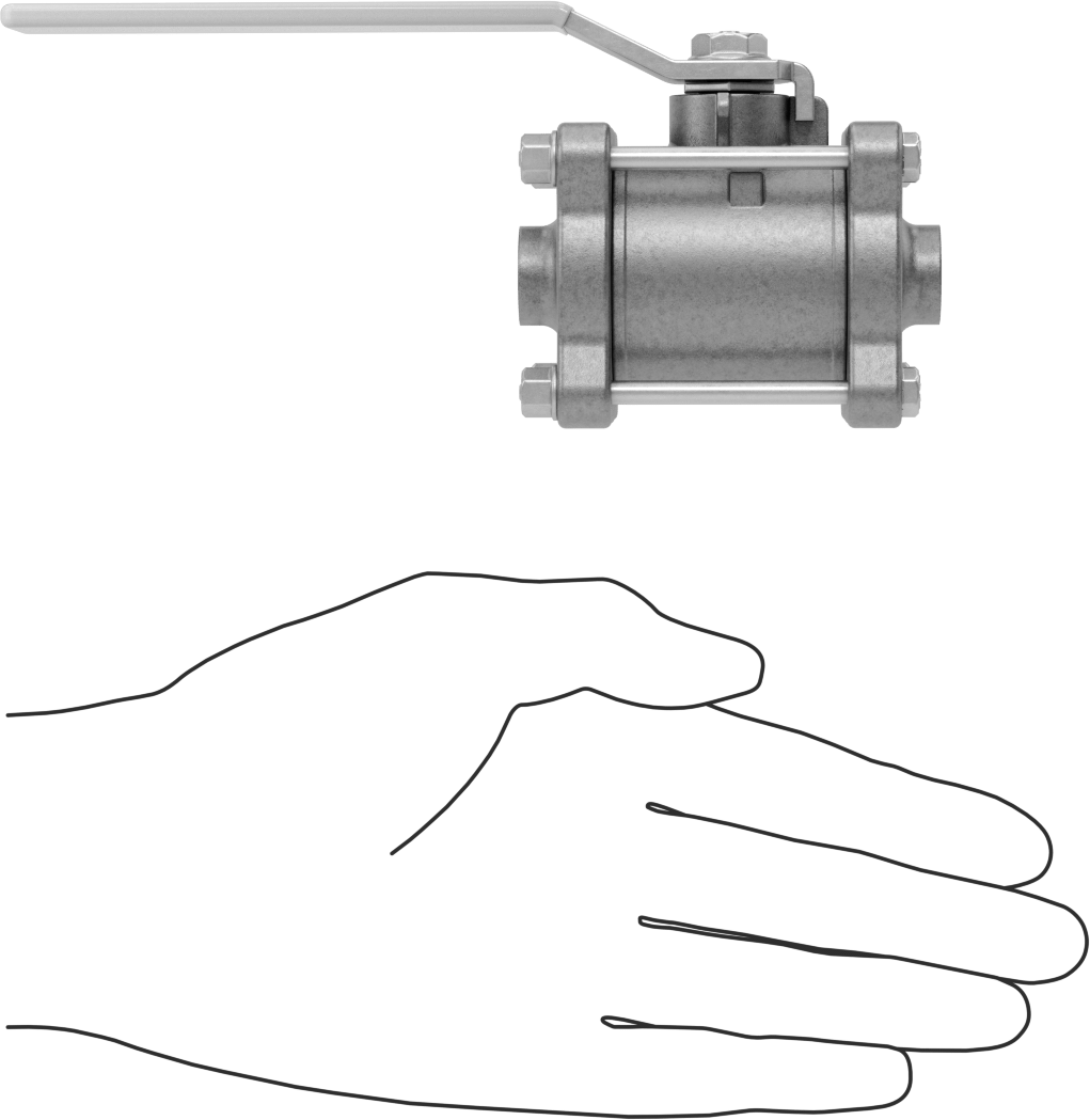 Easy-Maintenance Açma/Kapama Vanası, 1/2 Boru Boyutu için Dişi Lehim Bağlantısı