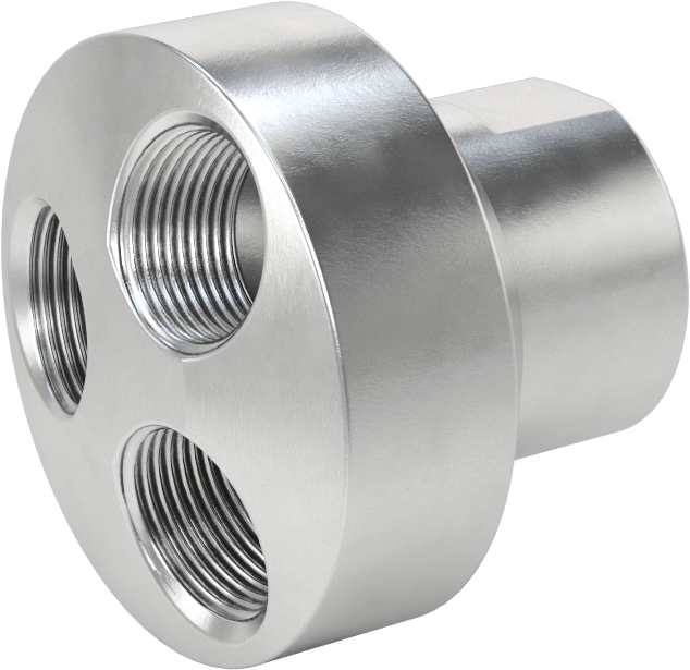 Hortum Hatları için Yuvarlak Manifold, Air ile Kullanım, Su ve Hidrolik Sıvı, Alüminyum, 1 x 3/4 NPT