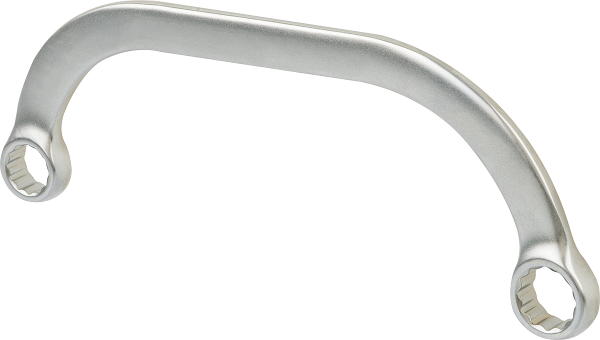 Kavisli Kutu Anahtarı, 11 mm x 13 mm Boyut, 6-1/2" Toplam Uzunluk