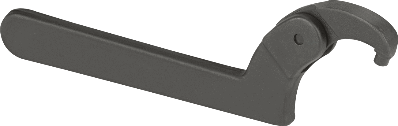 Yan Taraftaki Delikler için Ayarlanabilir Pimli Anahtar, 1-1/4“ ila 3” Daire Çapı için, 1/4" Pim Çapı