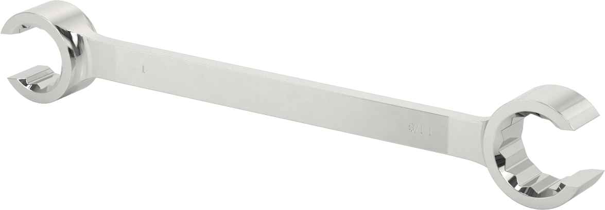 Açık Uçlu Anahtar, 12 Uçlu Güvenli Kavrama Açıklıkları, 1“ x 1-1/8” Boyut