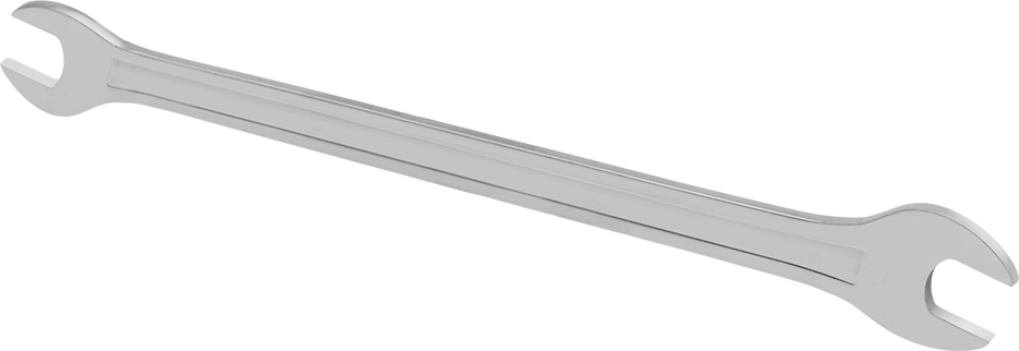 İki Başlı Dar Açıklıklı Açık Uçlu Anahtar, 10 mm x 11 mm Boyut, 6-7/8" Toplam Uzunluk