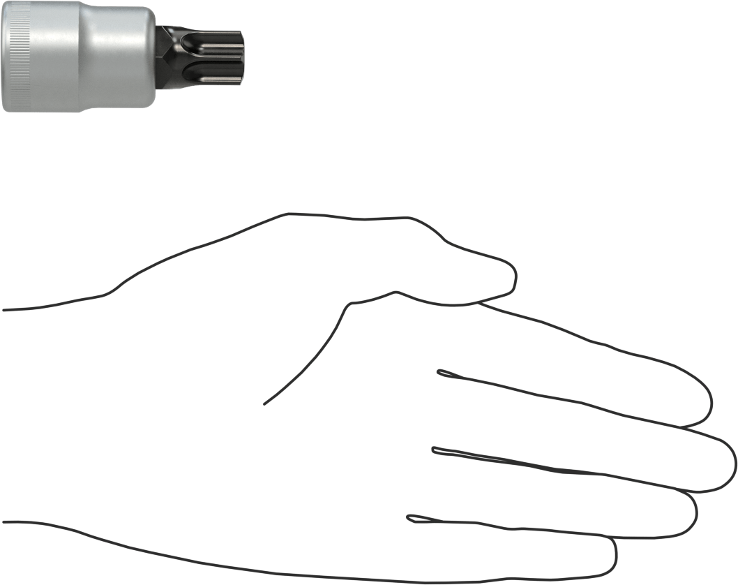Torx Uç Soketi, 1/2" Kare Tahrik, T70 Boyutu