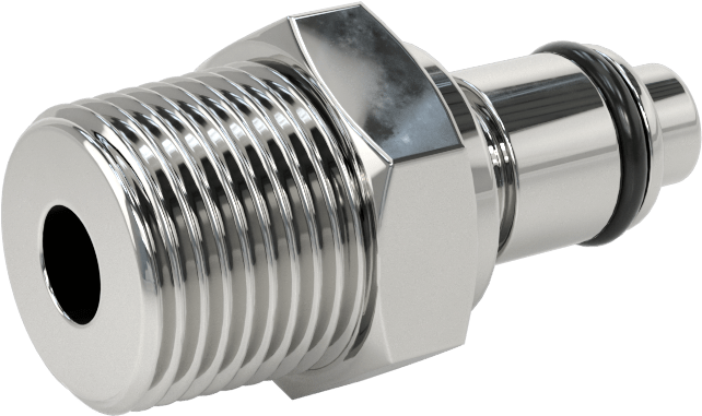 Hava için Yüksek Basınçlı Pirinç Hızlı Bağlantı Kesme Boru Bağlantısı, Kapatma Valfli Plug, 1/4 Bağlantı Boyutu x 3/8 BSPT Erkek