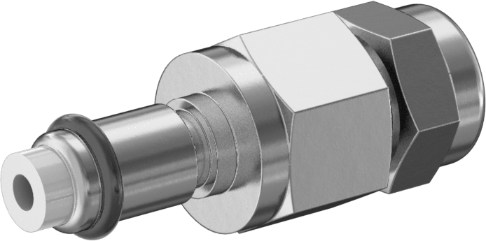 Hava için Yüksek Basınçlı Pirinç Hızlı Bağlantı Kesme Boru Bağlantısı, Kapatma Valfli Plug, 1/8 Kaplin Boyutu, 1/4" Boru Dış Çapı için