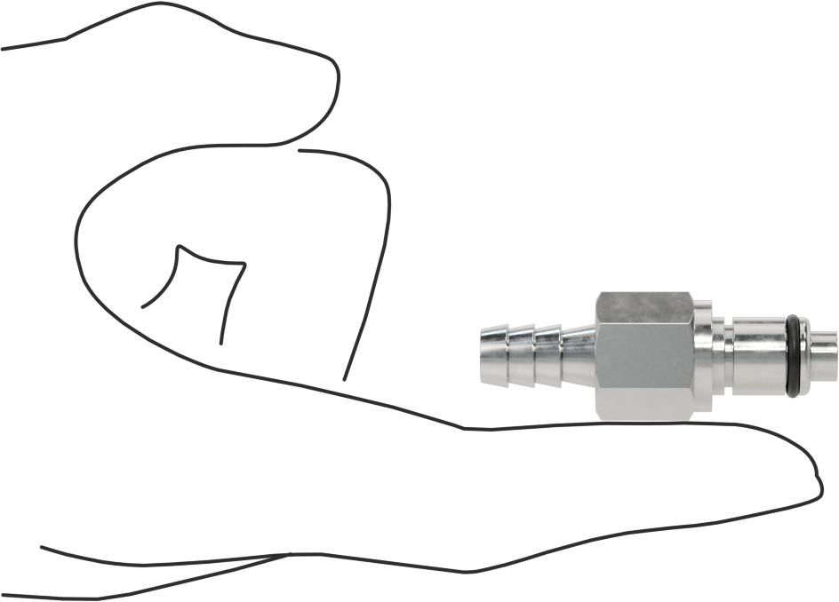 Hava için Yüksek Basınçlı Pirinç Hızlı Bağlantı Kesme Boru Bağlantısı, Kapatma Valfli Plug, 1/4 Kaplin Boyutu, 5/16" Boru İç Çapı için