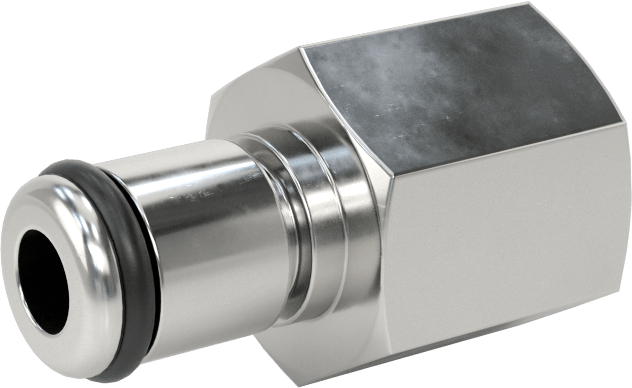 Hava için Yüksek Basınçlı Pirinç Hızlı Bağlantı Kesme Boru Bağlantısı, Açık Akış Tapası, 1/8 Kaplin Boyutu x 1/8 NPT Dişi