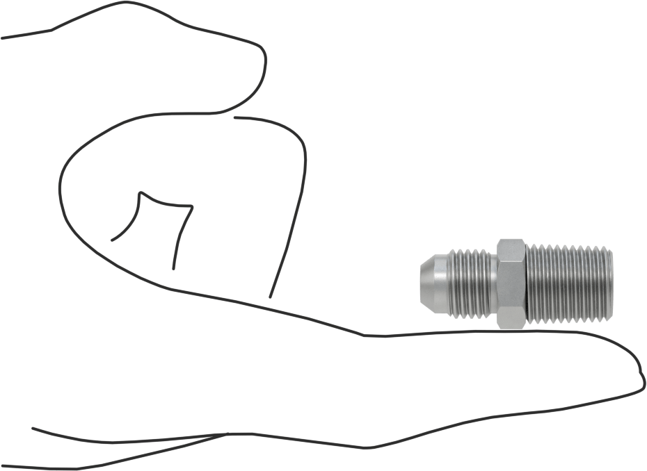 Hassas AN 37 Derece Genişletilmiş Bağlantı Parçası, 5/16" Dış Çaplı Boru x 1/4 ANPT Erkek için 304 Paslanmaz Çelik Adaptör