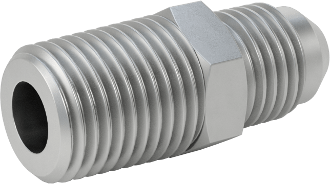 Hassas AN 37 Derece Genişletilmiş Bağlantı Parçası, 5/16" Dış Çaplı Boru x 1/4 ANPT Erkek için 304 Paslanmaz Çelik Adaptör