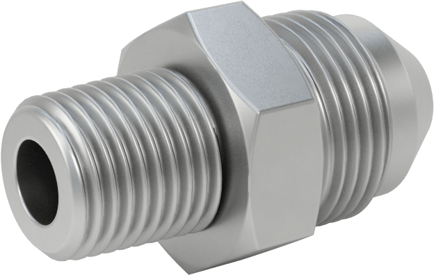 Hassas AN 37 Derece Genişletilmiş Bağlantı Parçası, 1/2" Dış Çaplı Boru x 1/4 ANPT Erkek için 304 Paslanmaz Çelik Adaptör