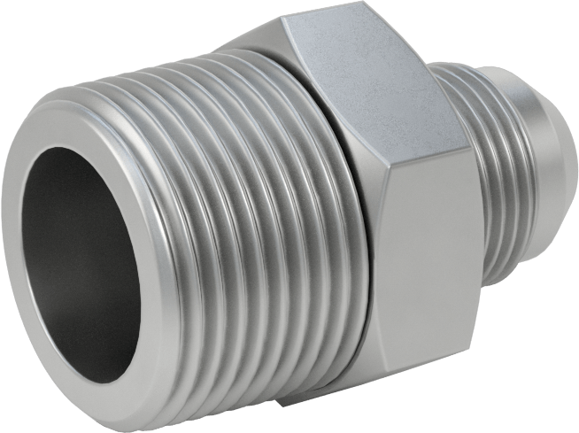 Hassas AN 37 Derece Genişletilmiş Bağlantı Parçası, 1/2" Dış Çaplı Boru x 3/4 ANPT Erkek için 304 Paslanmaz Çelik Adaptör