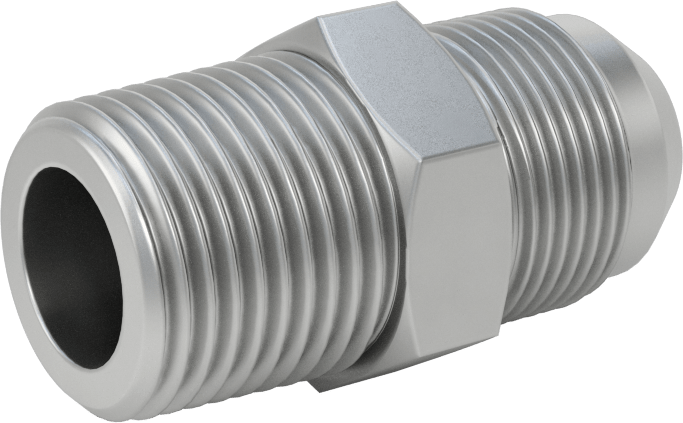 Hassas AN 37 Derece Genişletilmiş Bağlantı Parçası, 5/8" Boru Dış Çapı x 1/2 ANPT Erkek için 304 Paslanmaz Çelik Adaptör