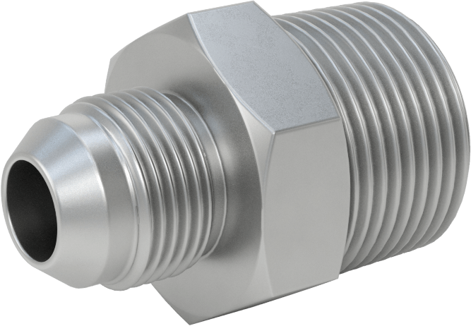Hassas AN 37 Derece Genişletilmiş Bağlantı Parçası, 1/2" Boru Dış Çapı x 3/4 ANPT Erkek için 316 Paslanmaz Çelik Adaptör