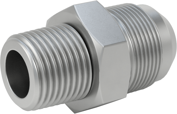 Hassas AN 37 Derece Genişletilmiş Bağlantı Parçası, 3/4" Boru Dış Çapı x 1/2 ANPT Erkek için 316 Paslanmaz Çelik Adaptör