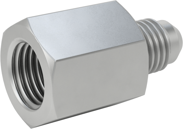 Hassas AN 37 Derece Genişletilmiş Bağlantı Parçası, 1/4" Boru Dış Çapı x 1/4 ANPT Dişi için 316 Paslanmaz Çelik Adaptör