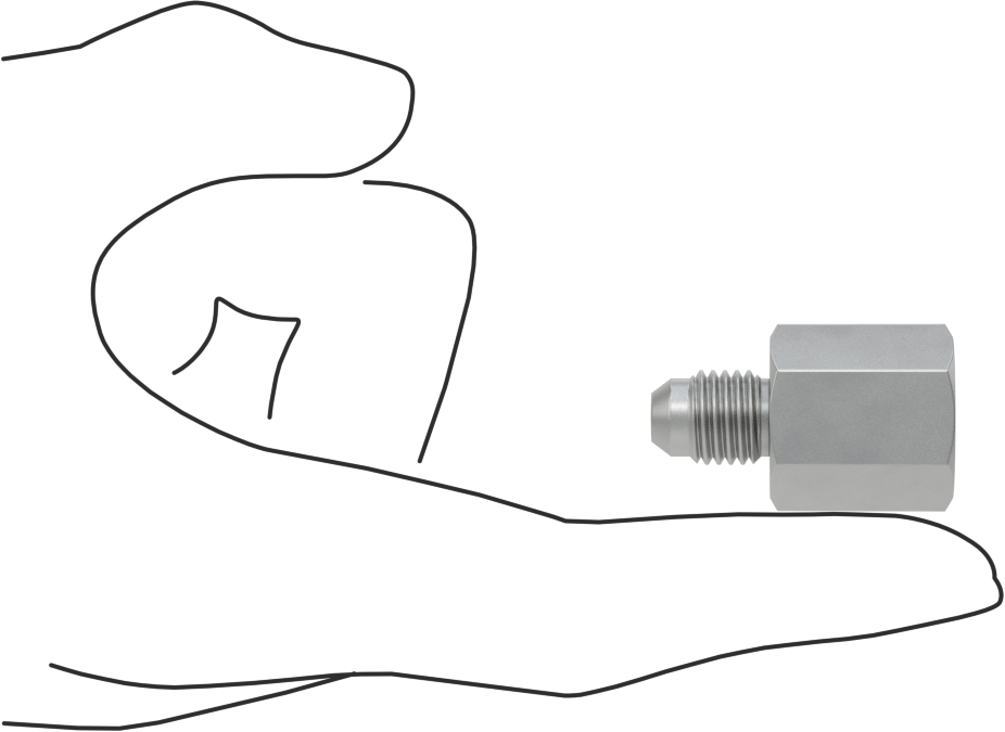 Hassas AN 37 Derece Genişletilmiş Bağlantı Parçası, 1/4" Boru Dış Çapı x 1/4 ANPT Dişi için 316 Paslanmaz Çelik Adaptör