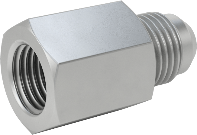 Hassas AN 37 Derece Genişletilmiş Bağlantı Parçası, 3/8" Boru Dış Çapı x 1/4 ANPT Dişi için 316 Paslanmaz Çelik Adaptör