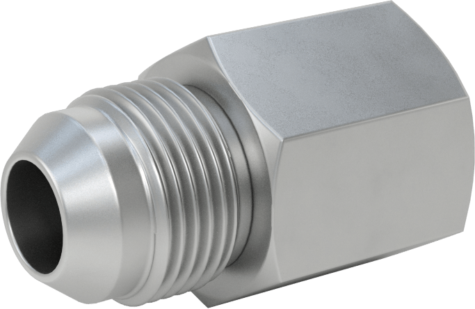 Hassas AN 37 Derece Genişletilmiş Bağlantı Parçası, 1/2" Boru Dış Çapı x 3/8 ANPT Dişi için 316 Paslanmaz Çelik Adaptör