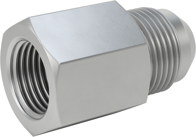 Hassas AN 37 Derece Genişletilmiş Bağlantı Parçası, 1/2" Boru Dış Çapı x 3/8 ANPT Dişi için 316 Paslanmaz Çelik Adaptör