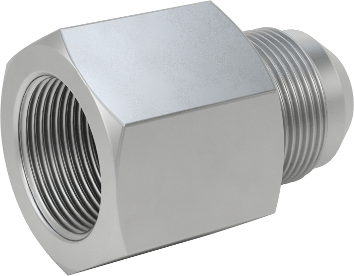 Hassas AN 37 Derece Genişletilmiş Bağlantı Parçası, 3/4" Boru Dış Çapı x 3/4 ANPT Dişi için 316 Paslanmaz Çelik Adaptör