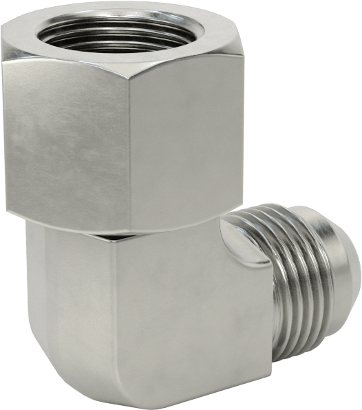 Hassas AN 37 Derece Genişletilmiş Bağlantı Parçası, Dönerli 90 Derece Dirsek, 1/2“ erkek x 1/2” dişi boru dış çapı için