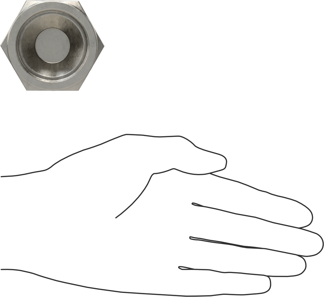 Hassas AN 37 Derece Genişletilmiş Bağlantı Parçası, 1-1/4" Dış Çaplı Paslanmaz Çelik Boru için 316 Paslanmaz Çelik Kapak