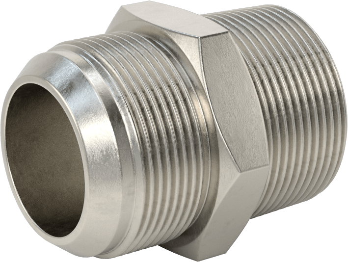 Hassas AN 37 Derece Genişletilmiş Bağlantı Parçası, 1-1/2" Dış Çaplı Boru x 1-1/2 ANPT Erkek için 304 Paslanmaz Çelik Adaptör