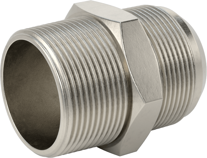 Hassas AN 37 Derece Genişletilmiş Bağlantı Parçası, 1-1/2" Dış Çaplı Boru x 1-1/2 ANPT Erkek için 304 Paslanmaz Çelik Adaptör