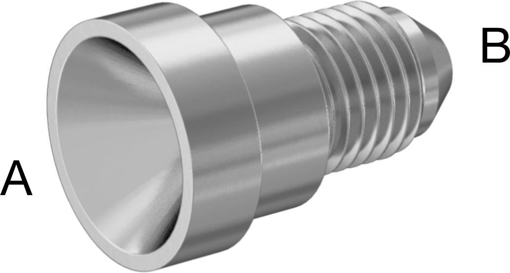 Hassas AN 37 Derece Genişletilmiş Bağlantı Parçası, 1/2“ x 1/4” Dış Çaplı Paslanmaz Çelik Boru için 316 Paslanmaz Çelik Redüksiyon Adaptörü