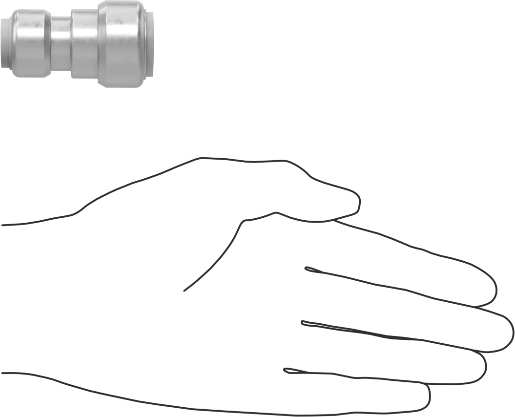 Pirinç Push-to-Connect Bağlantı Elemanı, Düz Adaptör, 1/2 Bakır Boru Boyutu x 1/2 PVC Boru