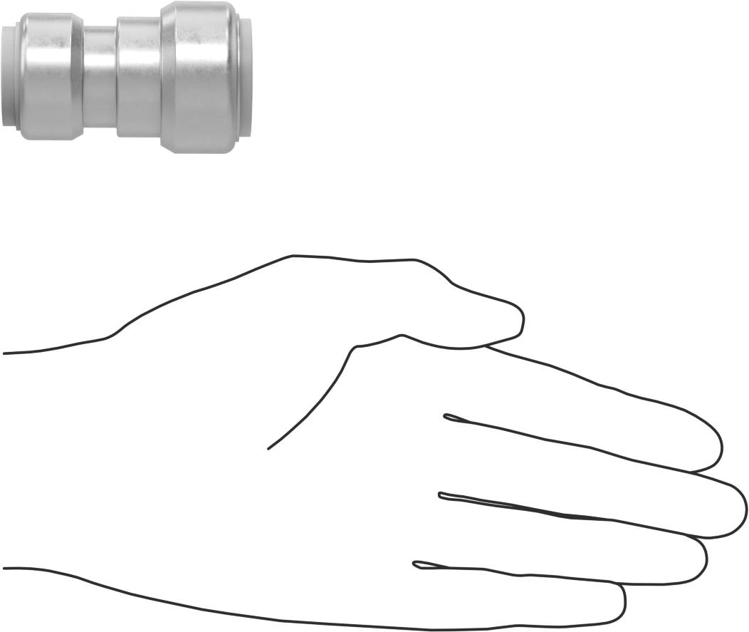 Pirinç Push-to-Connect Bağlantı Elemanı, Düz Adaptör, 3/4 Bakır Boru Boyutu x 3/4 PVC Boru