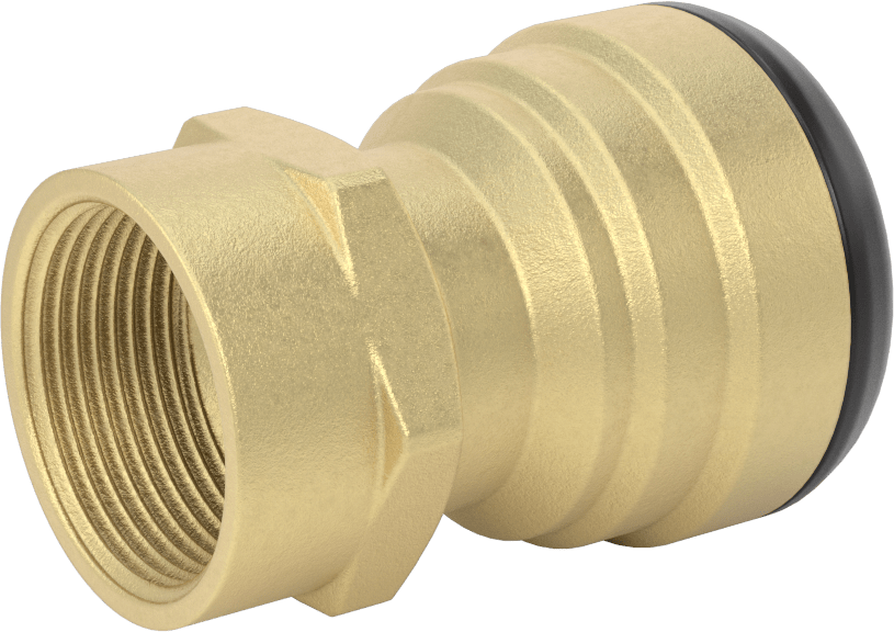 Pirinç Push-to-Connect Bağlantı Elemanı, Adaptör, 1-1/4 Bakır Boru Boyutu x 1-1/4 NPT Dişi