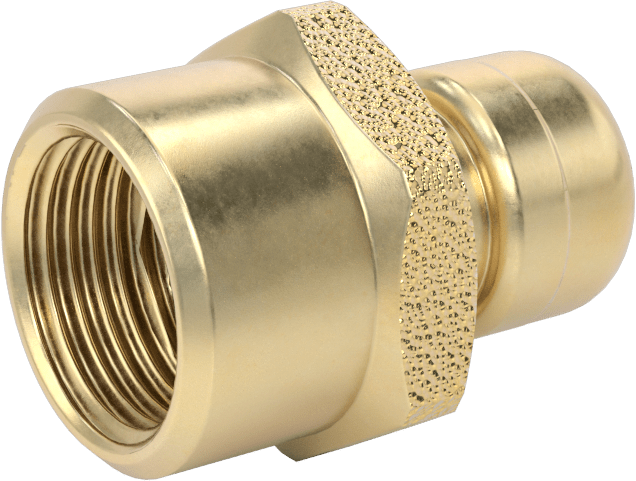 Pirinç Push-to-Connect Bağlantı Elemanı, Adaptör, 1/4 Bakır Boru Boyutu x 1/2 NPT Dişi