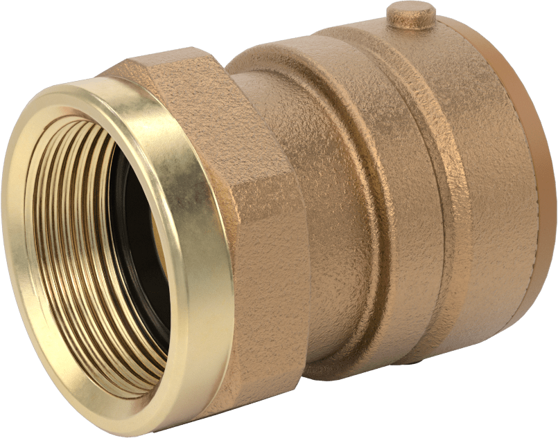 Pirinç Push-to-Connect Bağlantı Elemanı, Adaptör, 1-1/2 Bakır Boru Boyutu x 1-1/2 NPT Dişi