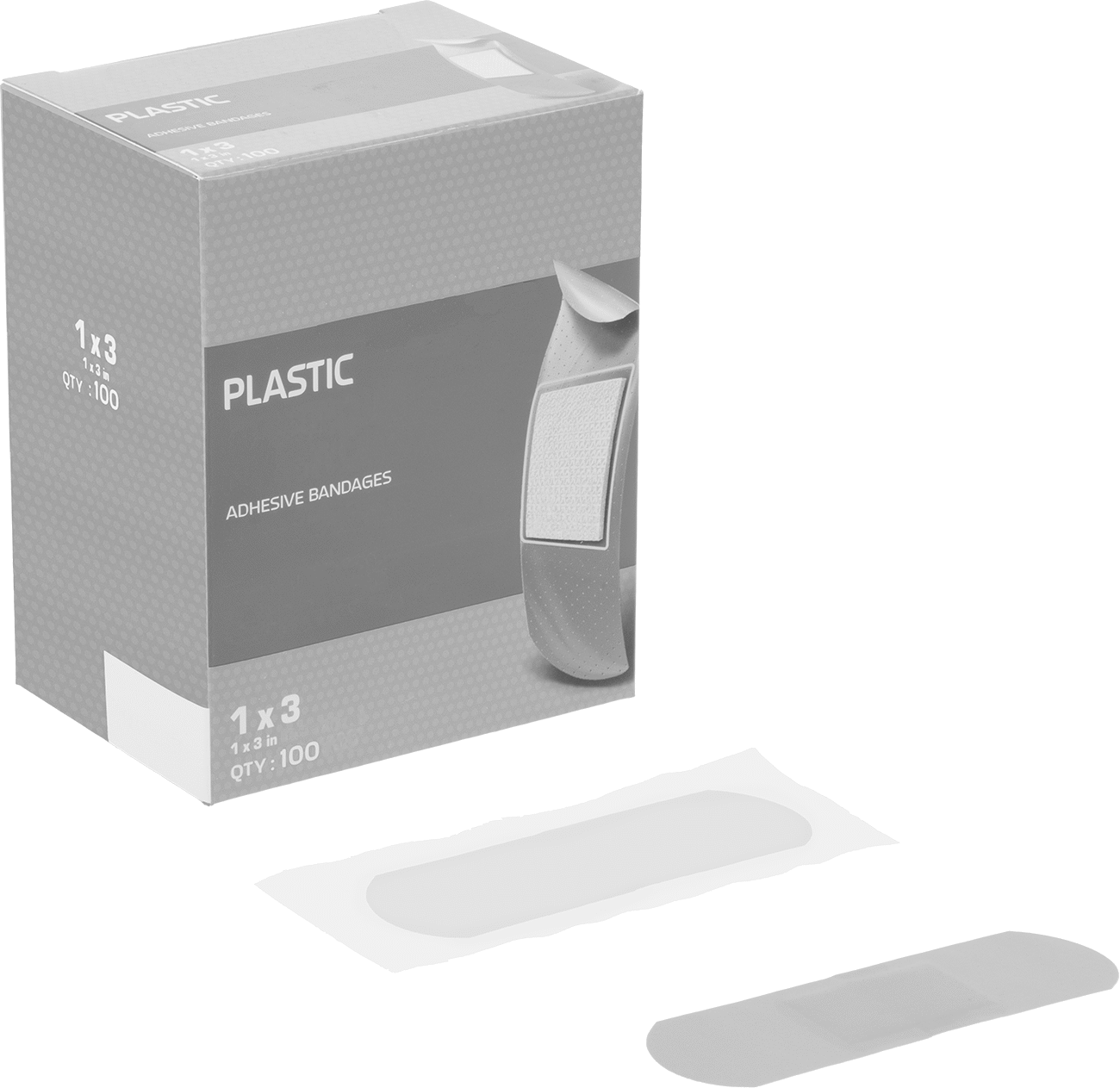 3“ x 1” Plastik Bandajlar