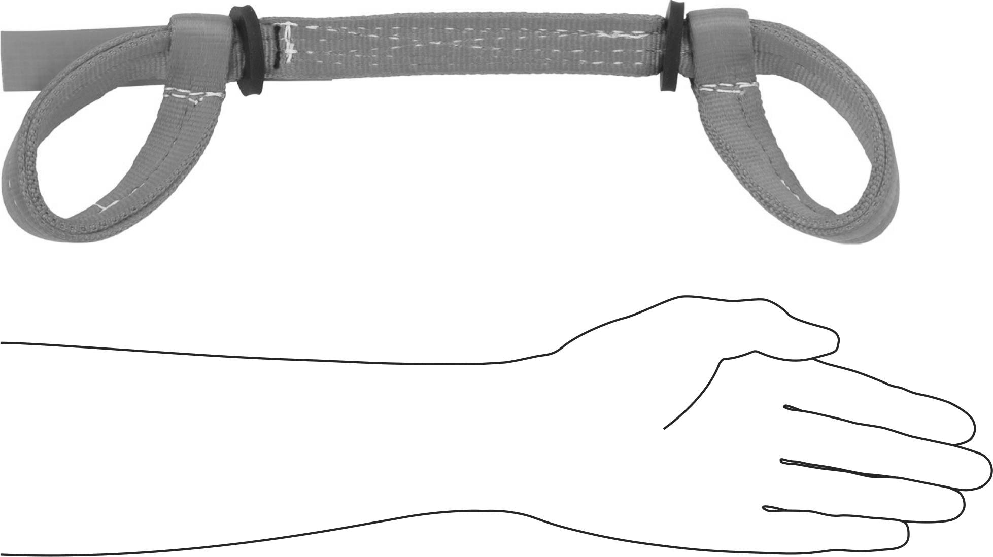 Hortum Kırbaç Kontrolü, Halkalı Uçlar, 1/2“ ila 2” Hortum İç Çapı için, 1" Kablo Genişliği