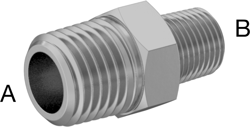 Yüksek Basınçlı Pirinç Boru Bağlantı Elemanı, Düz Redüktör, 1/4 x 1/8 NPT Erkek