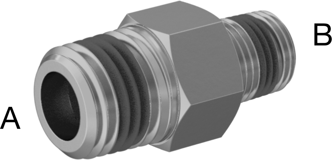 Yüksek Basınçlı Pirinç Boru Bağlantı Elemanı, Sızdırmazlık Maddeli, Düz Redüktör, 1/4 x 1/8 NPT Erkek