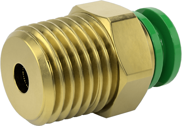 Kaynak Sıçramasına Dayanıklı Bas-Bağla Boru Bağlantısı, Hava ve Su için, Adaptör, 1/4" Boru Dış Çapı x 1/4 NPT için
