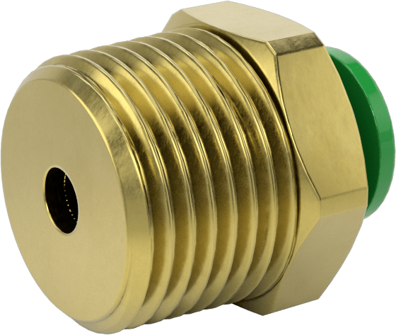 Kaynak Sıçramasına Dayanıklı Bas-Bağla Boru Bağlantısı, Hava ve Su için, Adaptör, 1/4" Boru Dış Çapı x 3/8 NPT