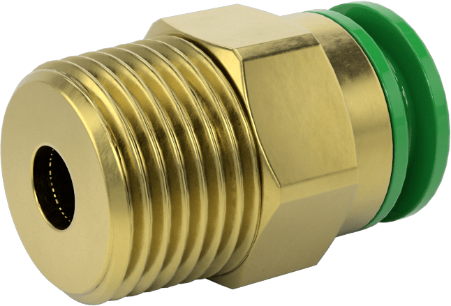 Kaynak Sıçramasına Dayanıklı Bas-Bağla Boru Bağlantısı, Hava ve Su için, Adaptör, 3/8" Boru Dış Çapı x 3/8 NPT için