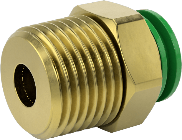 Kaynak Sıçramasına Dayanıklı Bas-Bağla Boru Bağlantısı, Hava ve Su için, Adaptör, 1/2" Boru Dış Çapı x 1/2 NPT